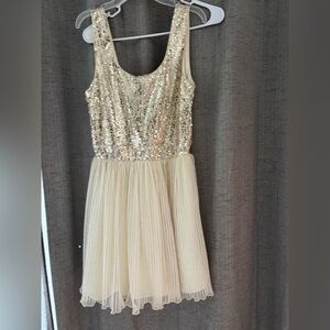 Sparkling Cream Dress worn one time